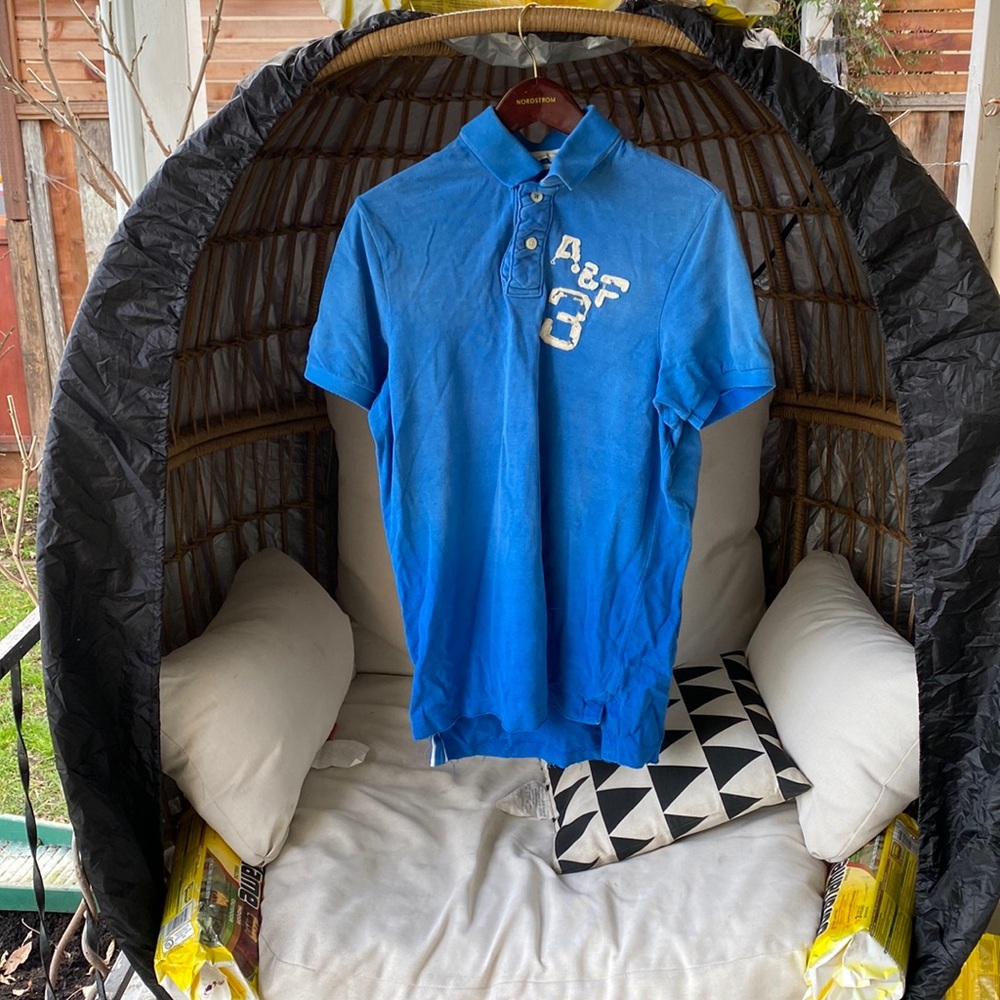 Sky Blue large muscle Abercrombie & Fitch #3 polo
